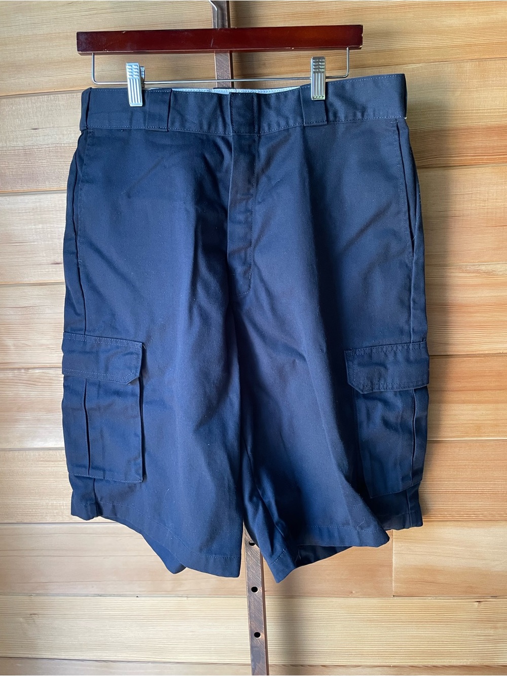 Dickies Navy Cargo Shorts with Side Pockets 34W
